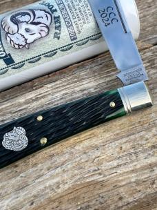 GEC NORTHFIELD ** 933124 WINTERGREEN JIGGED BONE RAMS FOOT CCC CLUB KNIFE (ONLY 30 MADE)