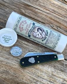 GEC NORTHFIELD ** 933124 WINTERGREEN JIGGED BONE RAMS FOOT CCC CLUB KNIFE (ONLY 30 MADE)