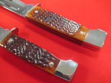Two Case XX 1998 Red Bone Fixed Blades One Is Pattern # 678-3 1/2  the other one 647-5