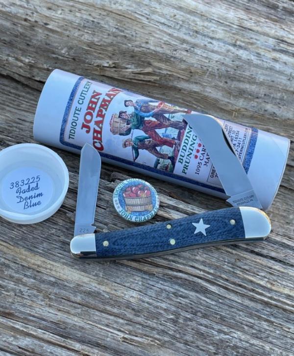 GEC TIDIOUTE ** 383225 JOHN CHAPMAN FADED BLUE DENIM BUDDING & PRUNING KNIFE