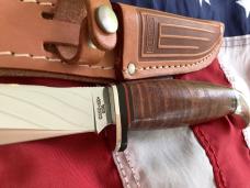 Case xx Fixed Blade Hunter (M366) w/ Leather Wrap Handles w/ Sheath -NOS