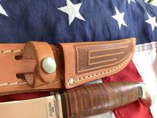 Case xx Fixed Blade Hunter (M366) w/ Leather Wrap Handles w/ Sheath -NOS