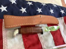 Case xx Fixed Blade Hunter (M366) w/ Leather Wrap Handles w/ Sheath -NOS