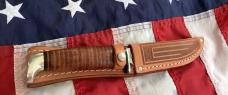 Case xx Fixed Blade Hunter (M366) w/ Leather Wrap Handles w/ Sheath -NOS