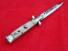 vintage 5-1/2"Oreste Dibon classic Stiletto Blond horn red dot Picklock 