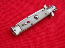 vintage 5-1/2"Folgore/ Dibon classic Stiletto Blond horn red dot Picklock 