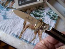 Hubertus Knife Shellpuller Patronenzieher Solingen Large Size 11 Exotic Black Ebonywood UNUSED NIB.
