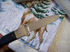Hubertus Knife Shellpuller Patronenzieher Solingen Large Size 11 Exotic Black Ebonywood UNUSED NIB.