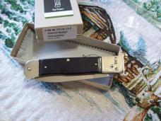 Hubertus Knife Shellpuller Patronenzieher Solingen Large Size 11 Exotic Black Ebonywood UNUSED NIB.