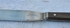 Russell green River Works Spatula 9" OAL Pinned Wood Handle Looks Unused Pewter Bolster 