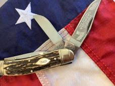 1st Generation 1984 Bulldog Brand Stockman “North Carolina Tobacco King” w Gnarly Stag Handles