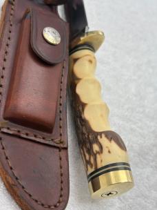Schrade 153UH Golden Spike Fixed Blade Knife Made In USA Vintage