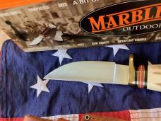 Marbles USA -Plainsman Skinner w/ Stag handles & Stag pomel -Razor Sharp!