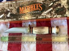 Marbles USA -Plainsman Skinner w/ Stag handles & Stag pomel -Razor Sharp!