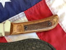 Prototype Queen Fixed Blade 4190 Knife w/ Fancy Wood Handles -NOS