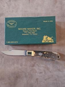 Moore Maker. Stag Lockback 