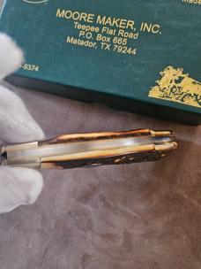 Moore Maker. Stag Lockback 