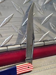 Imperial Knife Co - Prov, R.I. - 1936-1952 - American Flag - Fish Knife, Tickler, Texas Toothpick