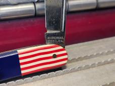 Imperial Knife Co - Prov, R.I. - 1936-1952 - American Flag - Fish Knife, Tickler, Texas Toothpick