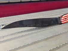 Imperial Knife Co - Prov, R.I. - 1936-1952 - American Flag - Fish Knife, Tickler, Texas Toothpick
