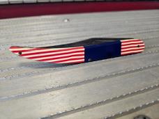 Imperial Knife Co - Prov, R.I. - 1936-1952 - American Flag - Fish Knife, Tickler, Texas Toothpick