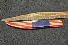 Imperial Knife Co - Prov, R.I. - 1936-1952 - American Flag - Fish Knife, Tickler, Texas Toothpick
