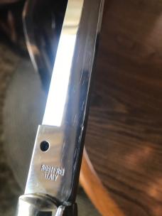 A.G.A. Campolin 17.5” Monster Swivel Bolster / Bayonet Blade / Black Acrylic Scales