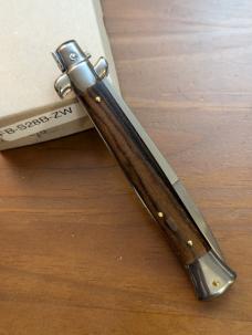 NEW FRANK BELTRAME SWITCHBLADE STILETTO 28cm-11INCH IN ZIRICOTE WOOD BAYONET BLADE 