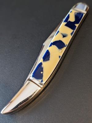 SYRACUSE KNIFE CO. TEXAS TOOTHPICK NICE END OF DAY CELLULOID 8 3/4" OVERALL