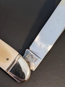 IROQUOIS CUTLERY CO. TEXAS TOOTHPICK NICE CRACKED ICE CELLULOID 8 3/4" OVERALL 