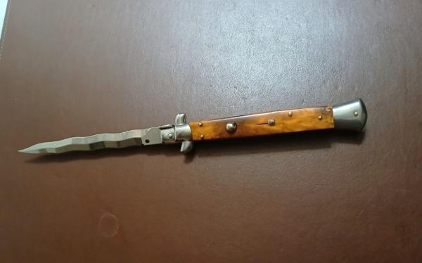 "SUPER NICE" 11" 4mm POLISHED "ORANGE BEECHWOOD FRANK BELTRAME KRIS BLADE. 