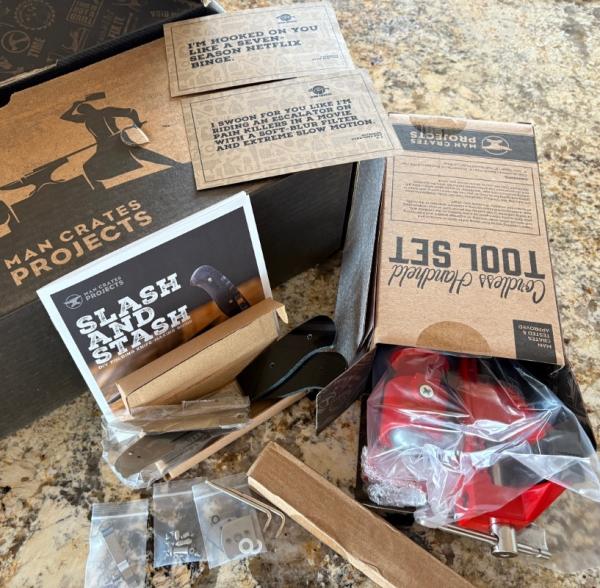 Man Crate Projects Do It Yourself Knife Kit, DIY Folder