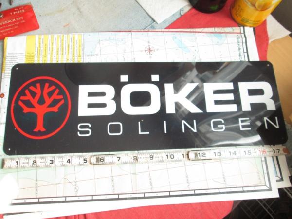 BOKER Tree Brand SOLINGEN KNIVES Metal Sign