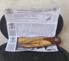 Johan Ellis Igwe.Lanny..4",Karilian Scales & Snakewood Bolsters...G10 and titanium frame...Damacore 