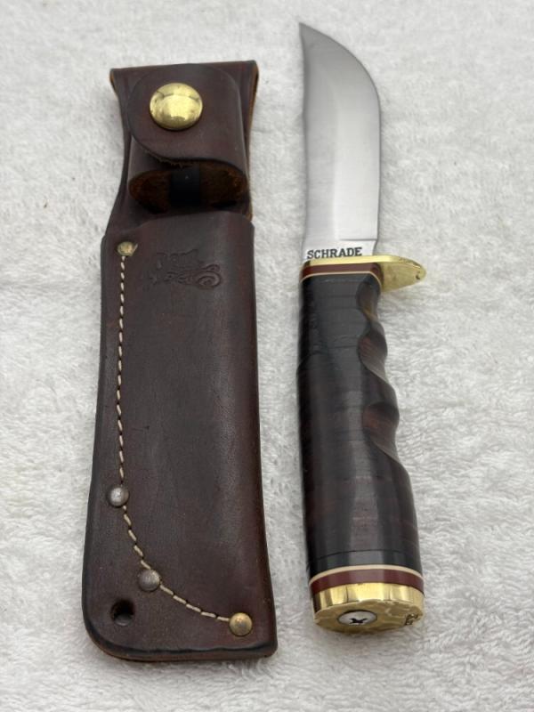Schrade Vintage 497 "The 49er" Fixed Blade Sheath Knife Made In USA Schrade Vintage 497 "The 49er" Fixed Blade Sheath Knife Made In USA