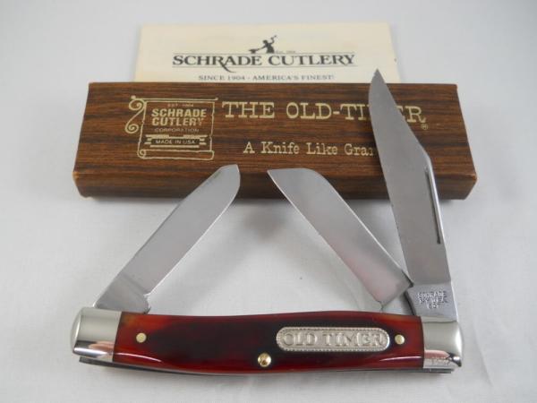 Schrade Old Timer 8OTRB Red Bone USA Near Mint Schrade Old Timer 8OTRB Red Bone USA Near Mint