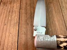 A.G. Russell Agent Knife Stag ATS-34 Blade 