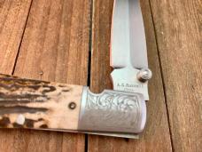 A.G. Russell Agent Knife Stag ATS-34 Blade 