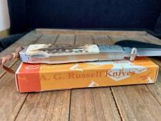 A.G. Russell Agent Knife Stag ATS-34 Blade 