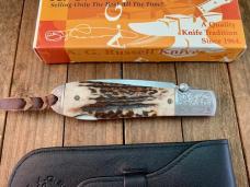 A.G. Russell Agent Knife Stag ATS-34 Blade 