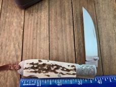 A.G. Russell Agent Knife Shaved Stag Wharncliffe Blade