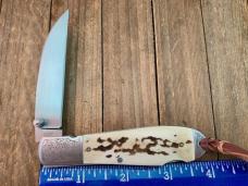 A.G. Russell Agent Knife Shaved Stag Wharncliffe Blade
