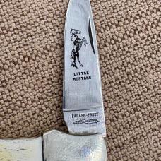 Vintage Parker Cut Co Little Mustang Lockback Knife Surgical Steel Japan (117)