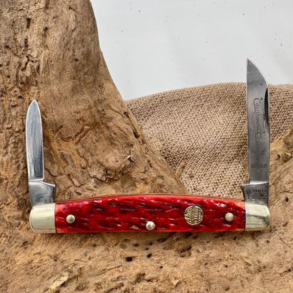 VINTAGE BOKER TREE BRAND UNITED SOLINGEN GERMANY RED BONE CONGRESS KNIFE (168)