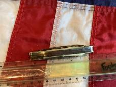 Vintage 1984 Bulldog Brand Stockman “Virginia Tobacco King” Blade Etch w/ Great Deer Stag Handles