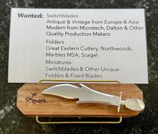 Henry Loos Custom Miniature Sword, Skull Handle, Coffin Shape Box