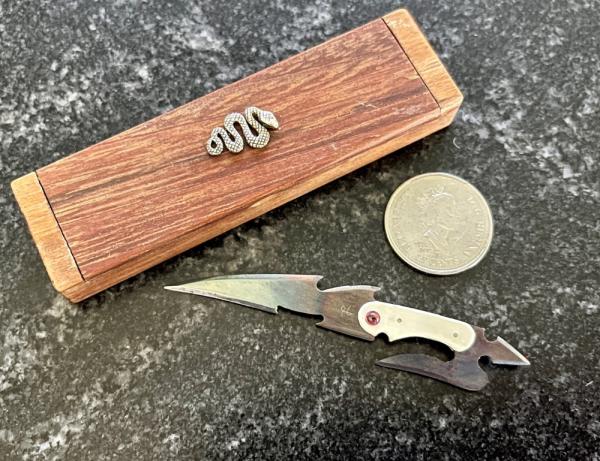 Henry Loos Custom Miniature Sword, Fancy Display Box