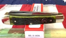 J A Henckels Trapper w/ Sweet Mountain Moss Green Bone Handles in Orig Box -NOS