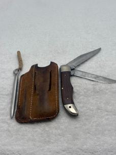 Case XX 1974 6 Dot 6265 Folding 2 Blade Hunter Rare And Hard To Find With Marlin Spike Made In USA