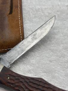 Case XX 1974 6 Dot 6265 Folding 2 Blade Hunter Rare And Hard To Find With Marlin Spike Made In USA